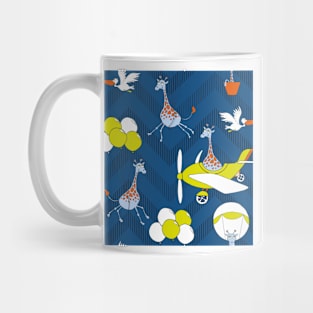 Flying Safari Chevron classic blue Mug